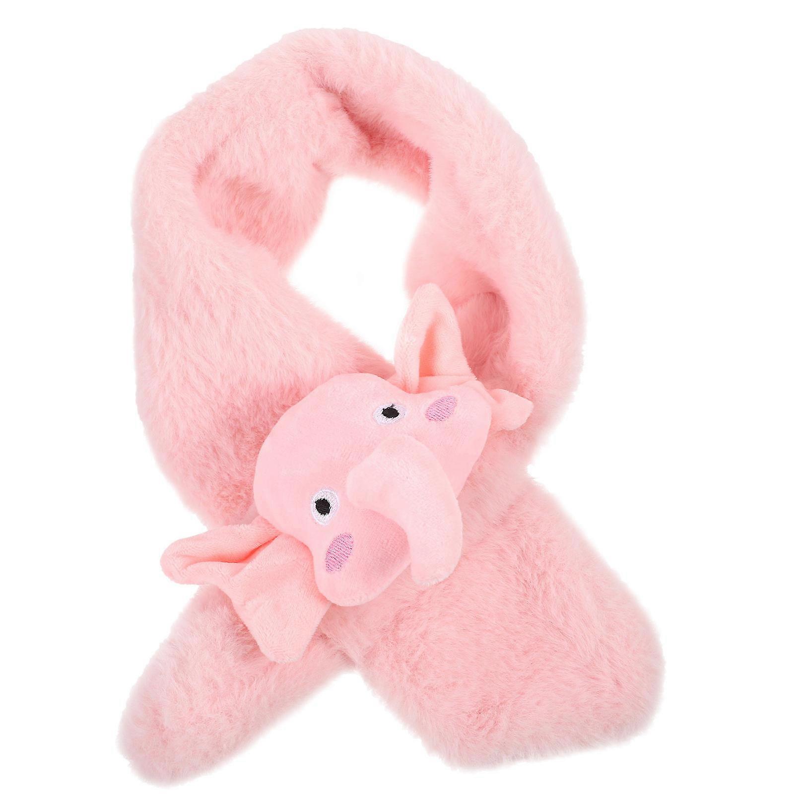 Plush Scarf Winter Wrap for Boys Lightweight Neck Warmer Cartoon Design Adorable Neck Accessory Shawl