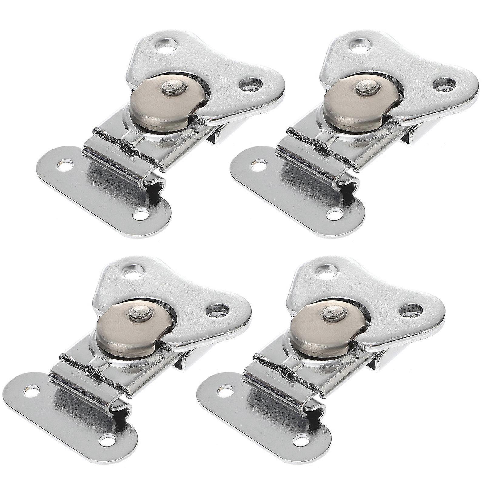 Spring Loaded Butterfly Twist Latch Small Cabinet Latches Locking Cases and Boxes Silver 3.8X3.6X1CM 4Pcs