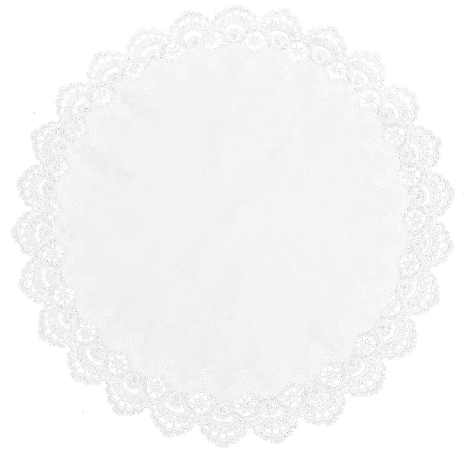 Protective Cover Lace Lampshade Elegant Style for Table Lamp 80x80cm White 1Set