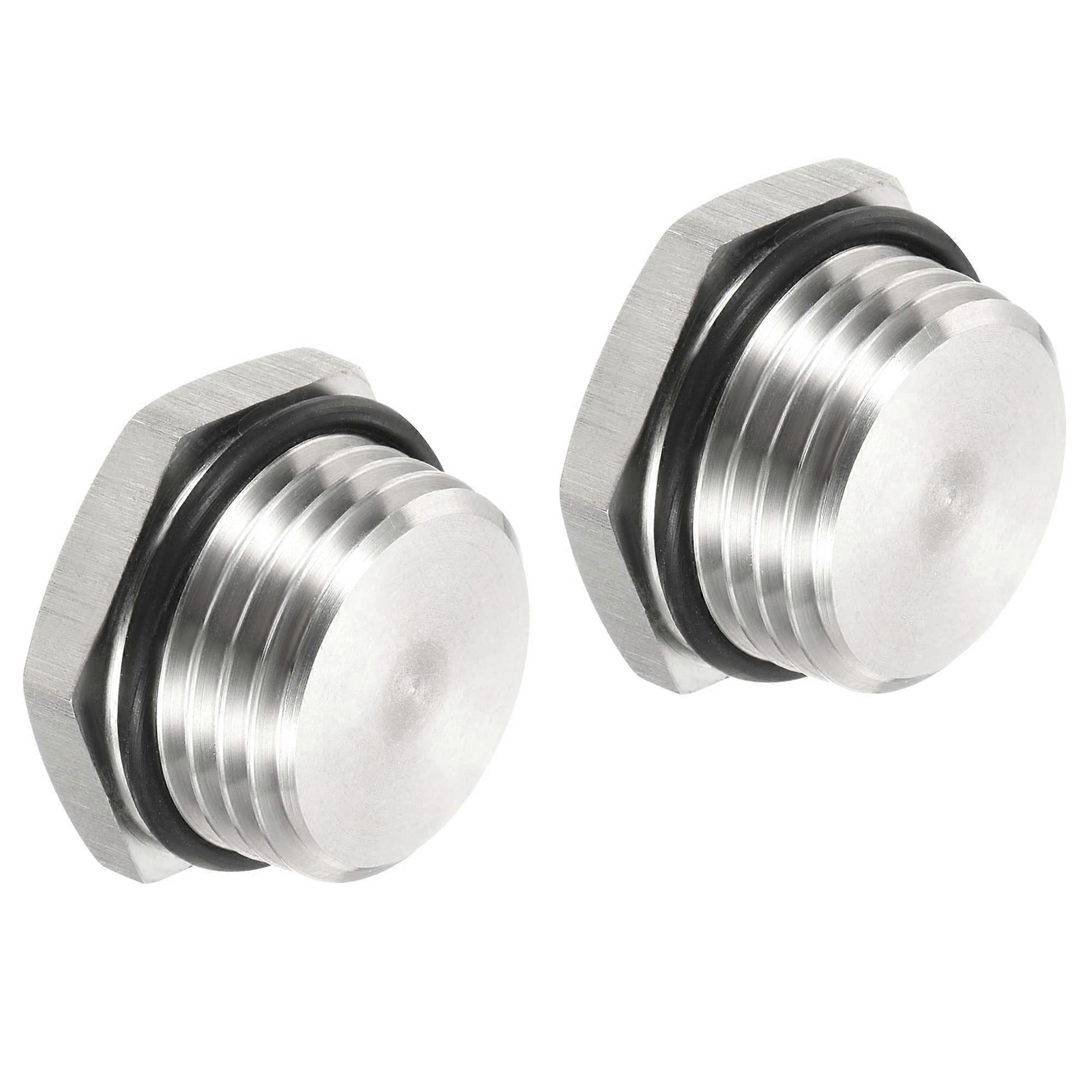 2pcs Waterproof Dustproof Threaded Hexagonal Solid Socket Pipe Fittings
