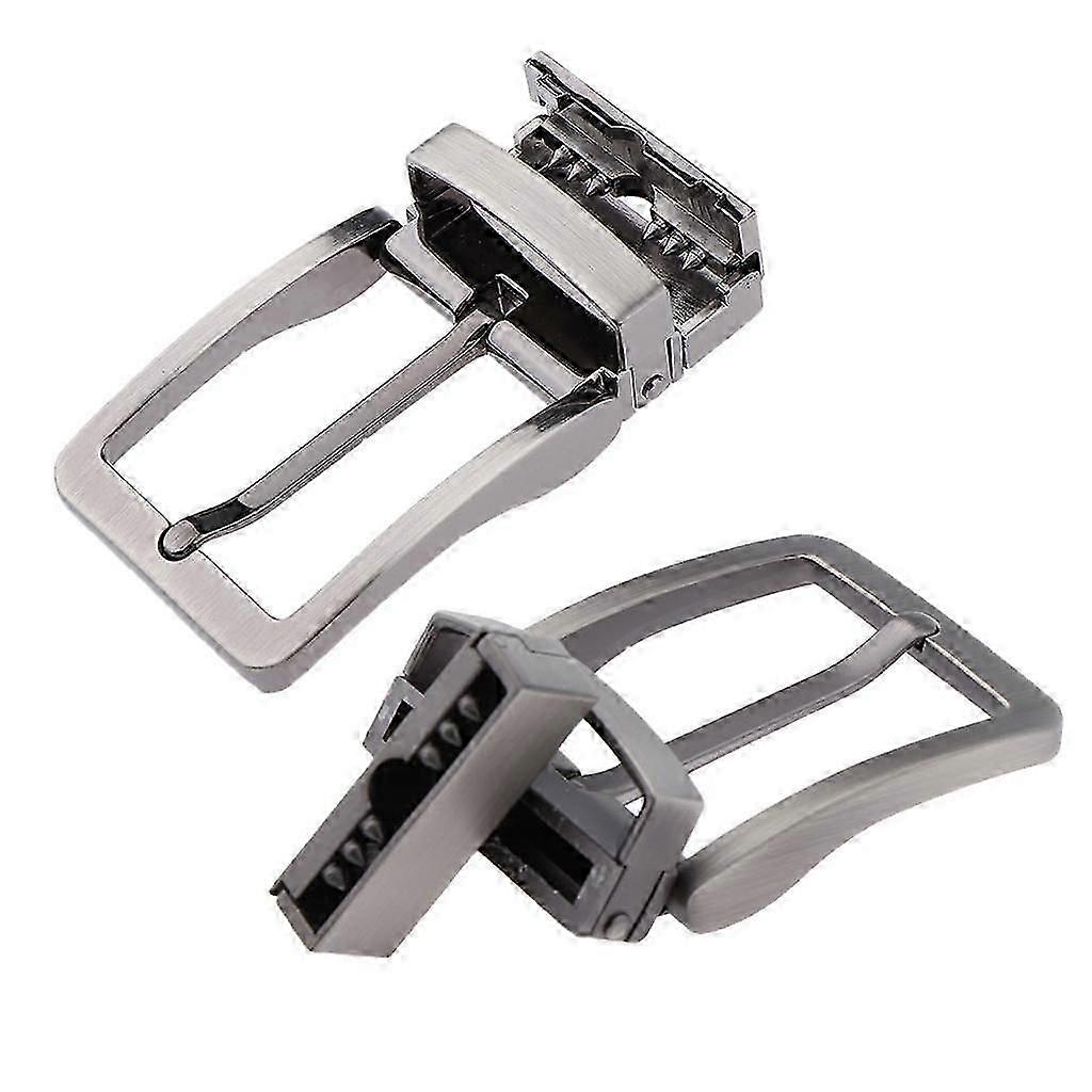 2Pcs Alloy Reversible Belt Buckle Single Prong Rectangular Pin Belt Buckle