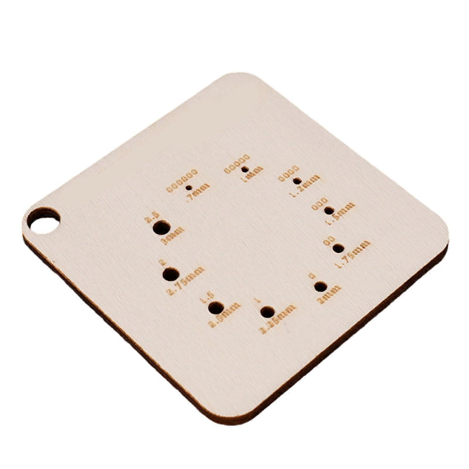 Wooden Knitting Gauge with Clear Scale for Accurate Measurements, Crochet Accessories Tool