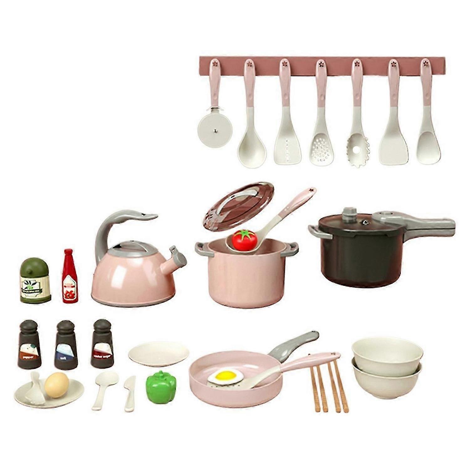 DIY Pretend Play Simulation Pretend Play House Cut Vegetable Set Pink