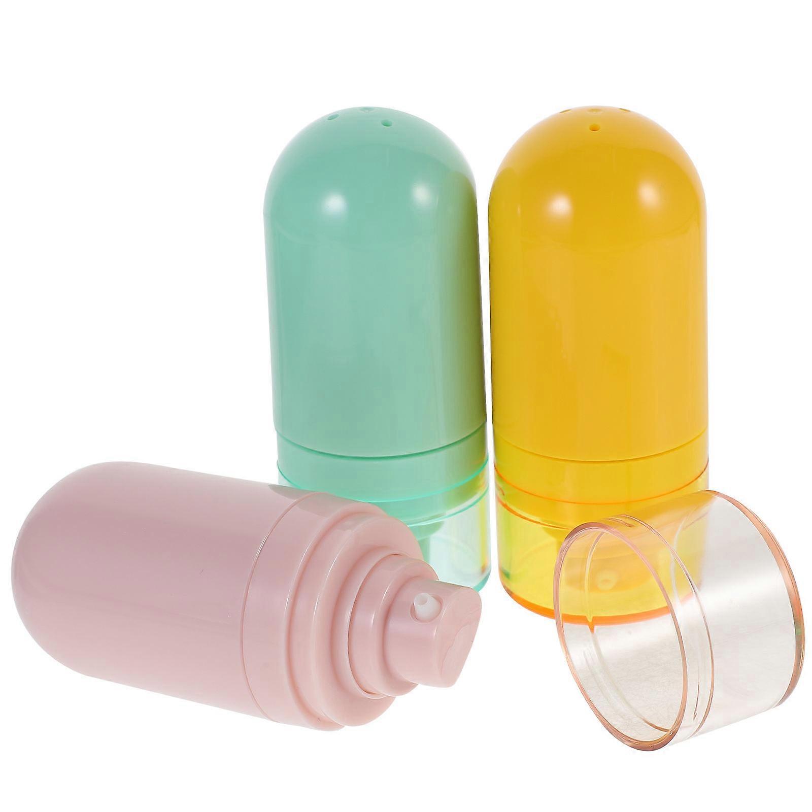 Rejser størrelse flasker Rejsestørrelse Flasker Rejse Små plastflasker Lyserød 30ml Omvendt dispensering 3stk