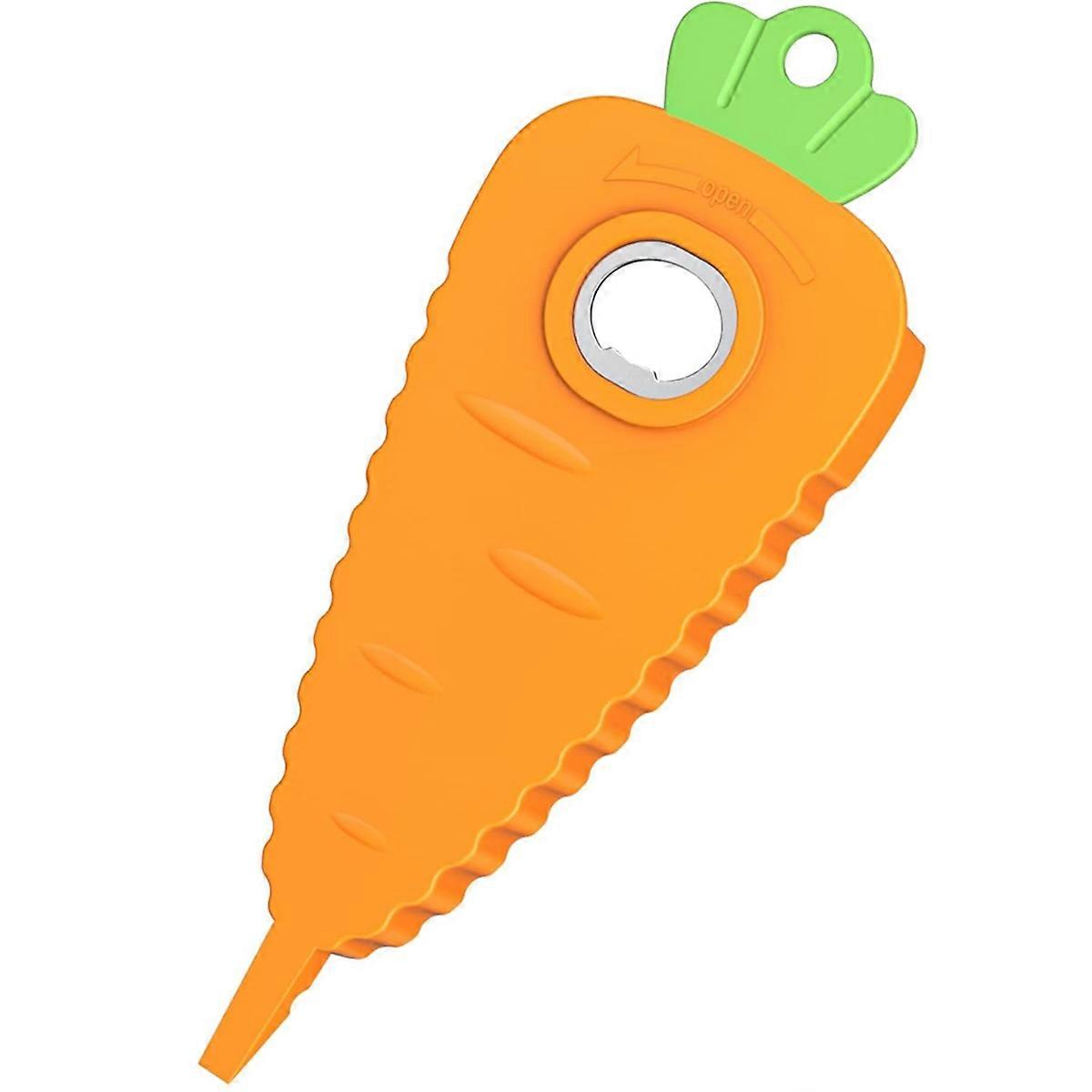 Jar Openers Bottle Opener,Get Lids-Off Easily, Carrot Shaped with Magnets for Decorate Fridge for Kitchen Gadgets