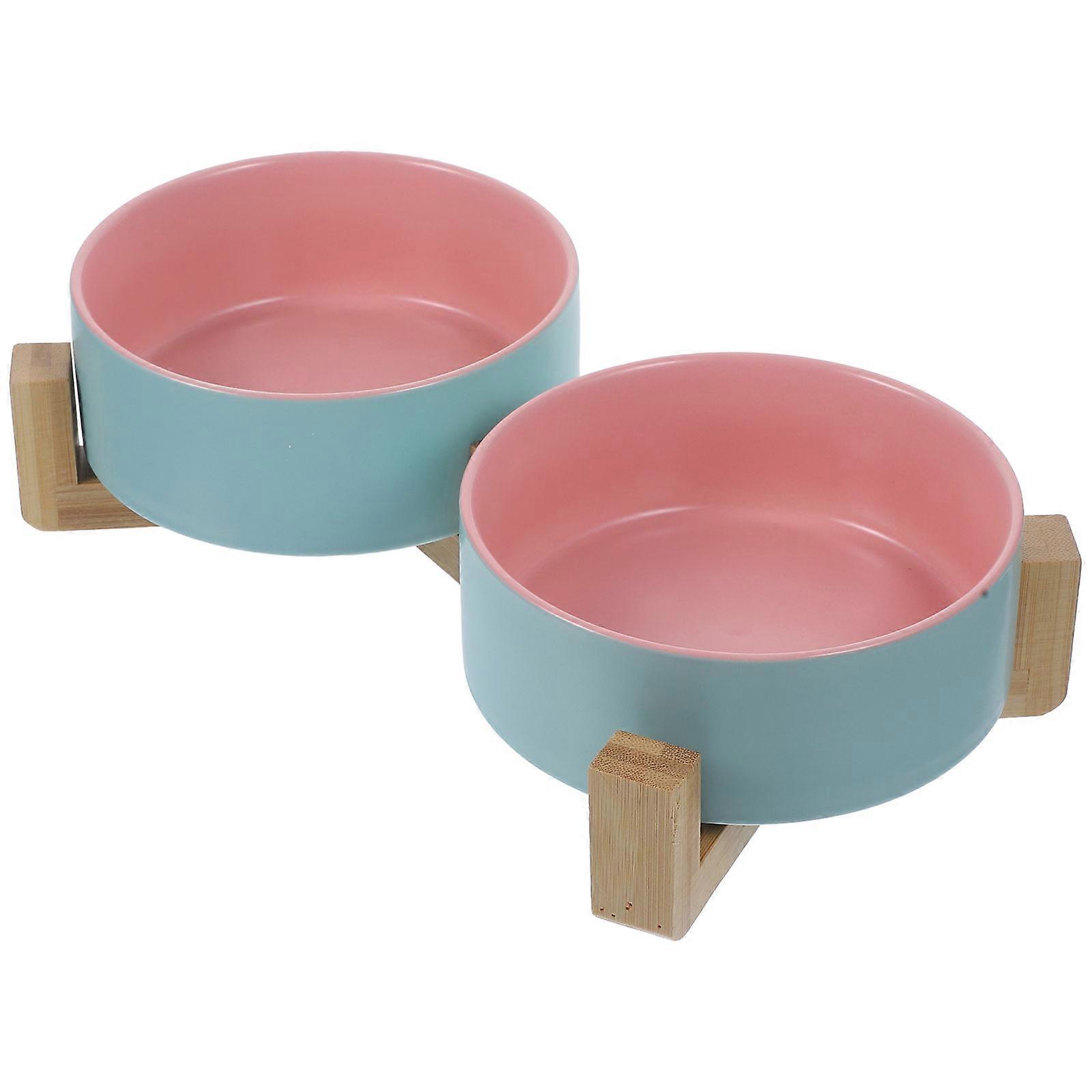 Cat Water Dish Porcelain for Kittens Simple Structure 1Set