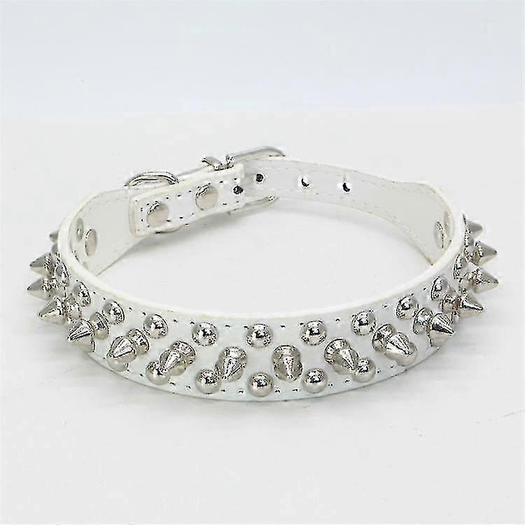 Padded Anti-bite Leather Dog Collar with Spikes and Rivets, Designed for Comfort and Durability, Suitable for Various Breeds
