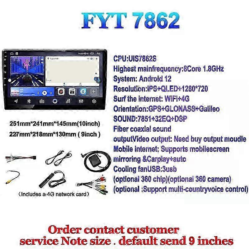 8 cœurs 12 + 256G Android 13 autoradio avec 5G WiFi, Carplay et Android Auto, lecteur multimédia GPS DSP, Bluetooth