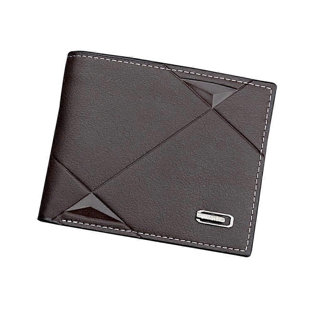 Men's Wallet Short Multifunctional Wallet Man Billfold Leather Purse Zippered Coin Purse Holder Men Daily Use 1Set