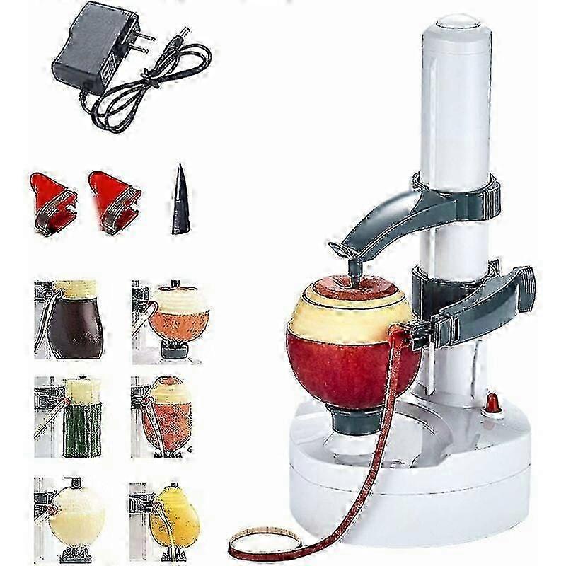 Electric Potato Peeler - Automatic Vegetable & Fruit Peeling Machine with Replaceable Blades, Fast Food Peeler, Efficient Kitchen Peeling Tool