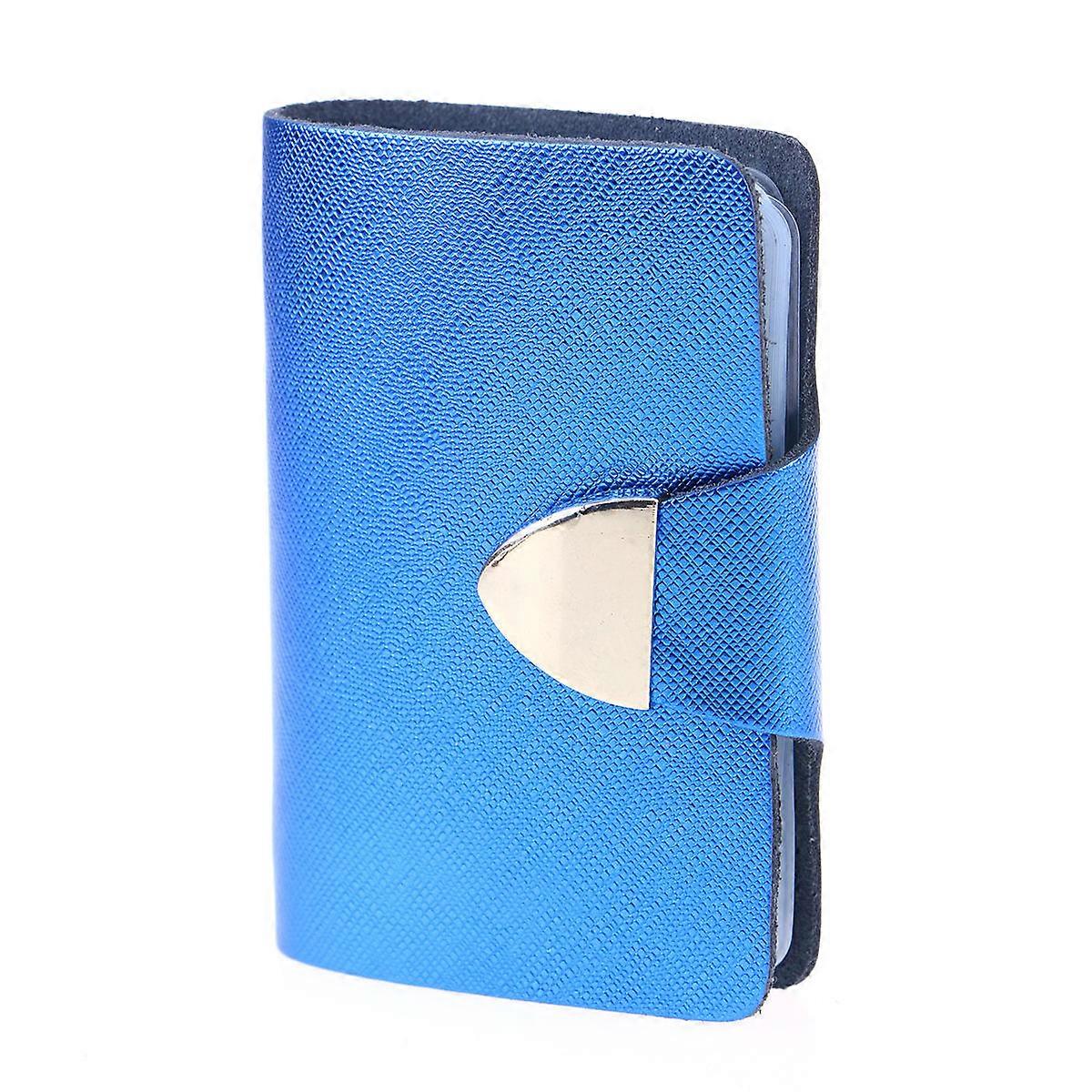 Female Wallet For Women Credit Case Organizer Holder Leather Travel Use Blue 10.40X7.50X1.00CM 1Pcs