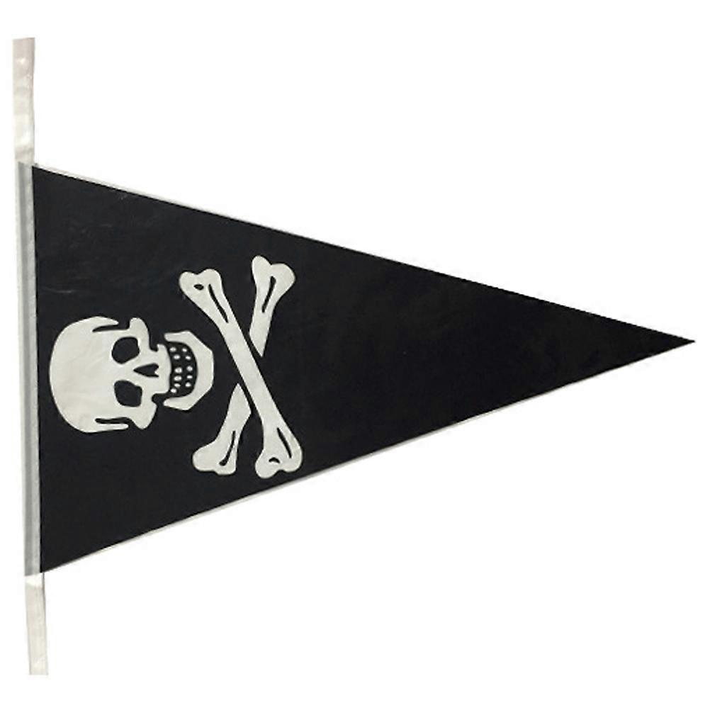 Halloween Skull Banner For Entertainment Parties Black 30x20cm Durable Pe 1Set