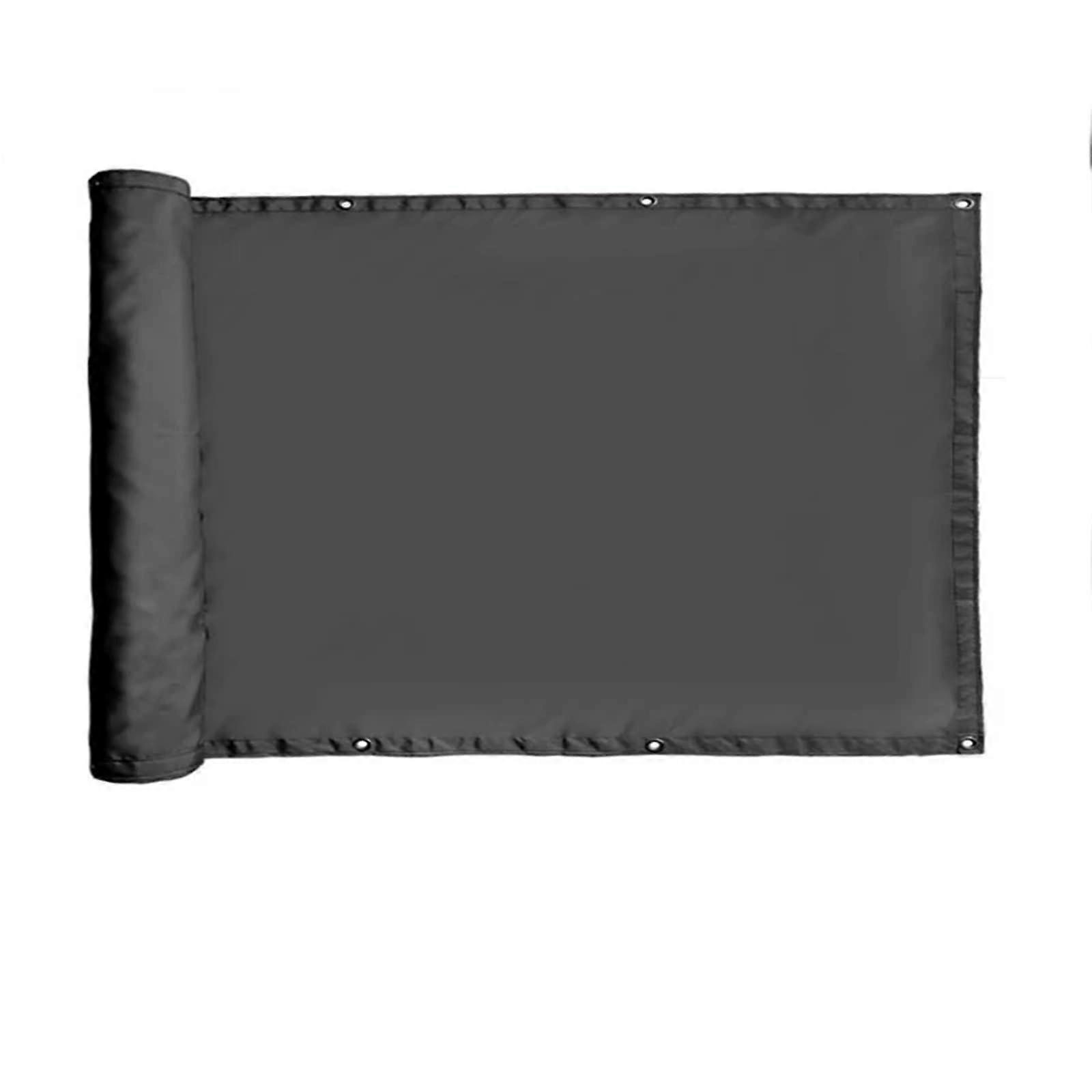 Balcony Privacy Screen Polyester, Waterproof Sun Shade Sail (Grey, 0.8x4m)