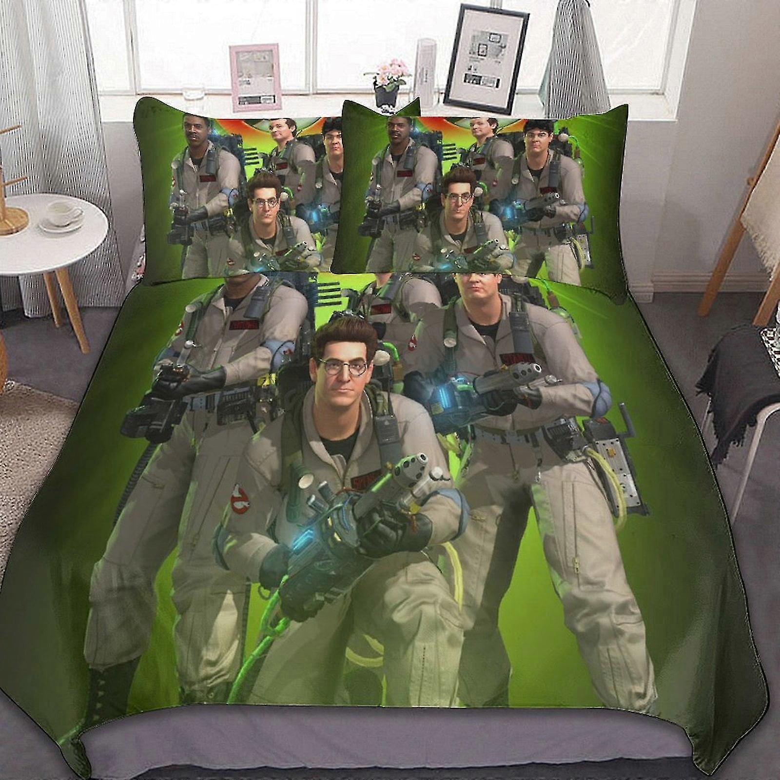 Ghostbusters 3 Pieces Bedding Sets Soft and Comfortable Duvet Cover and Pillowcases for Bedroom Gifts