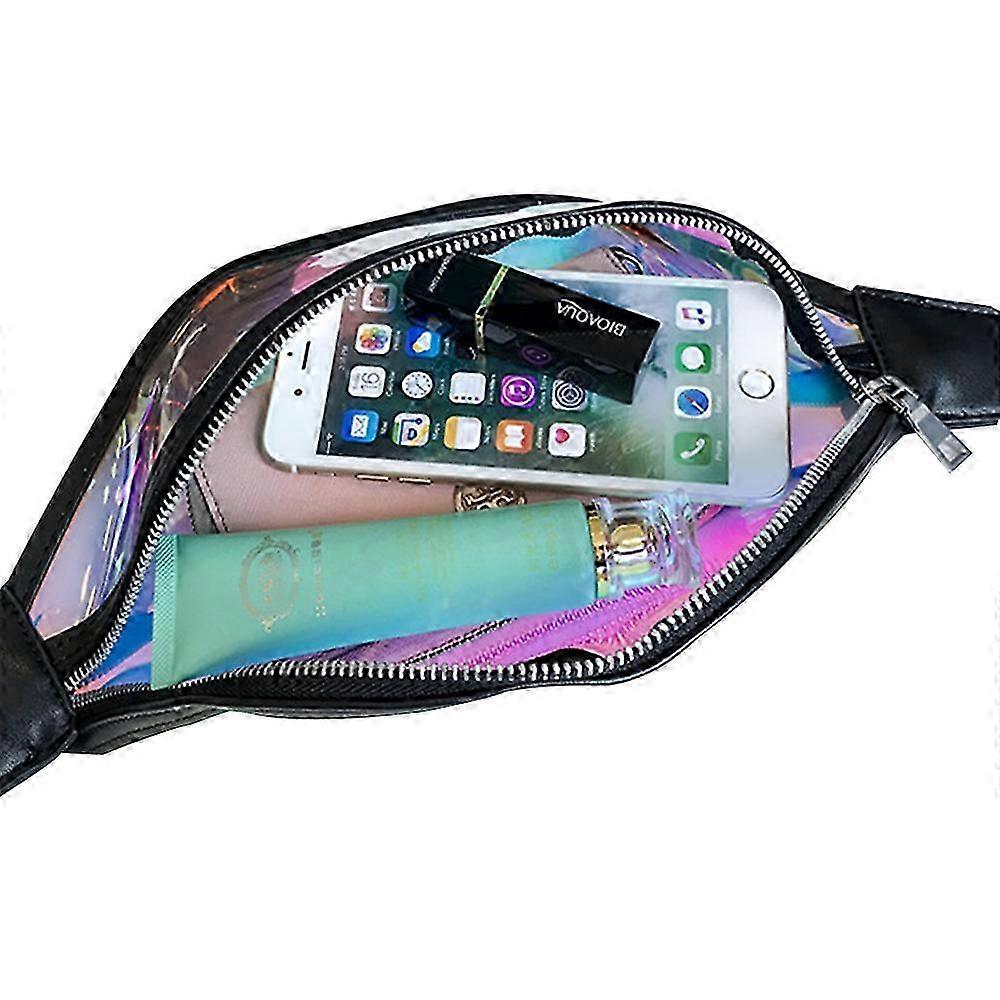 Sports Running Waterproof Waist Bag with Transparent Reflective Design