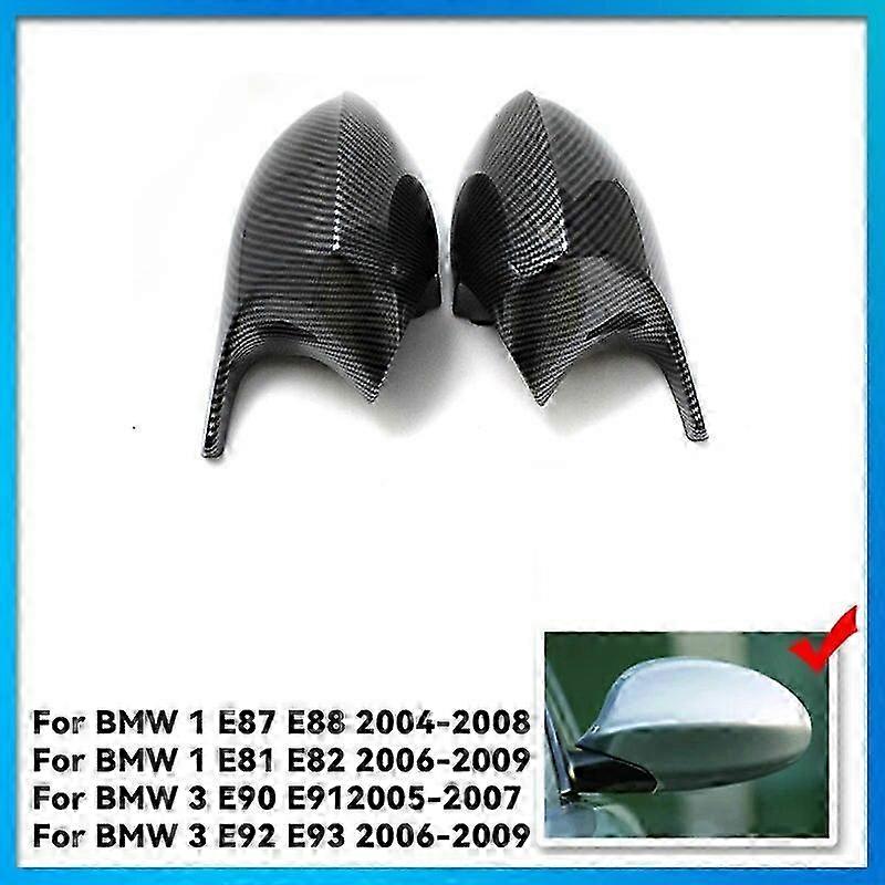 Replacement Rearview Side Mirror Covers Cap for Compatible Brand E90 E91 E92 E93 E81 E87 E82 E88 3 1 Series M Accessories Carbon Fiber Gloss