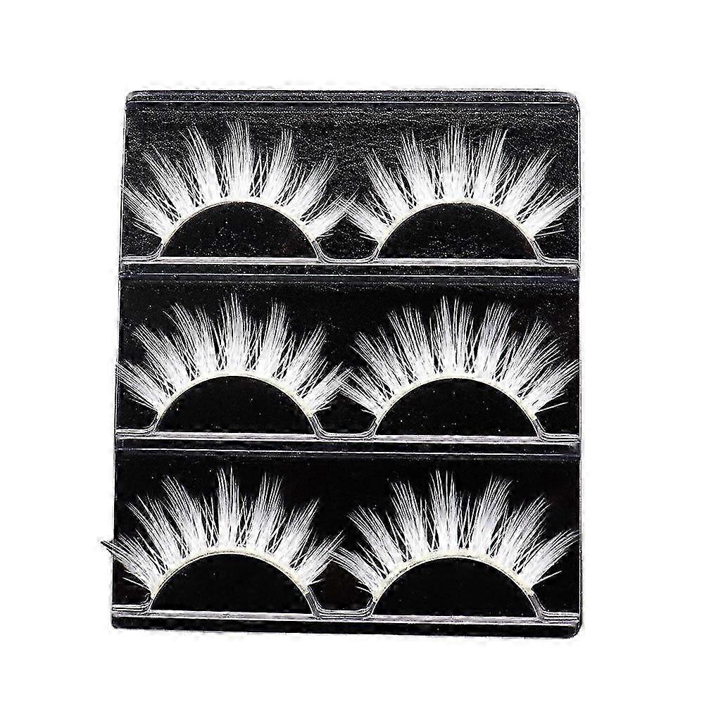 White False Eyelashes Thick Natural White Lashes