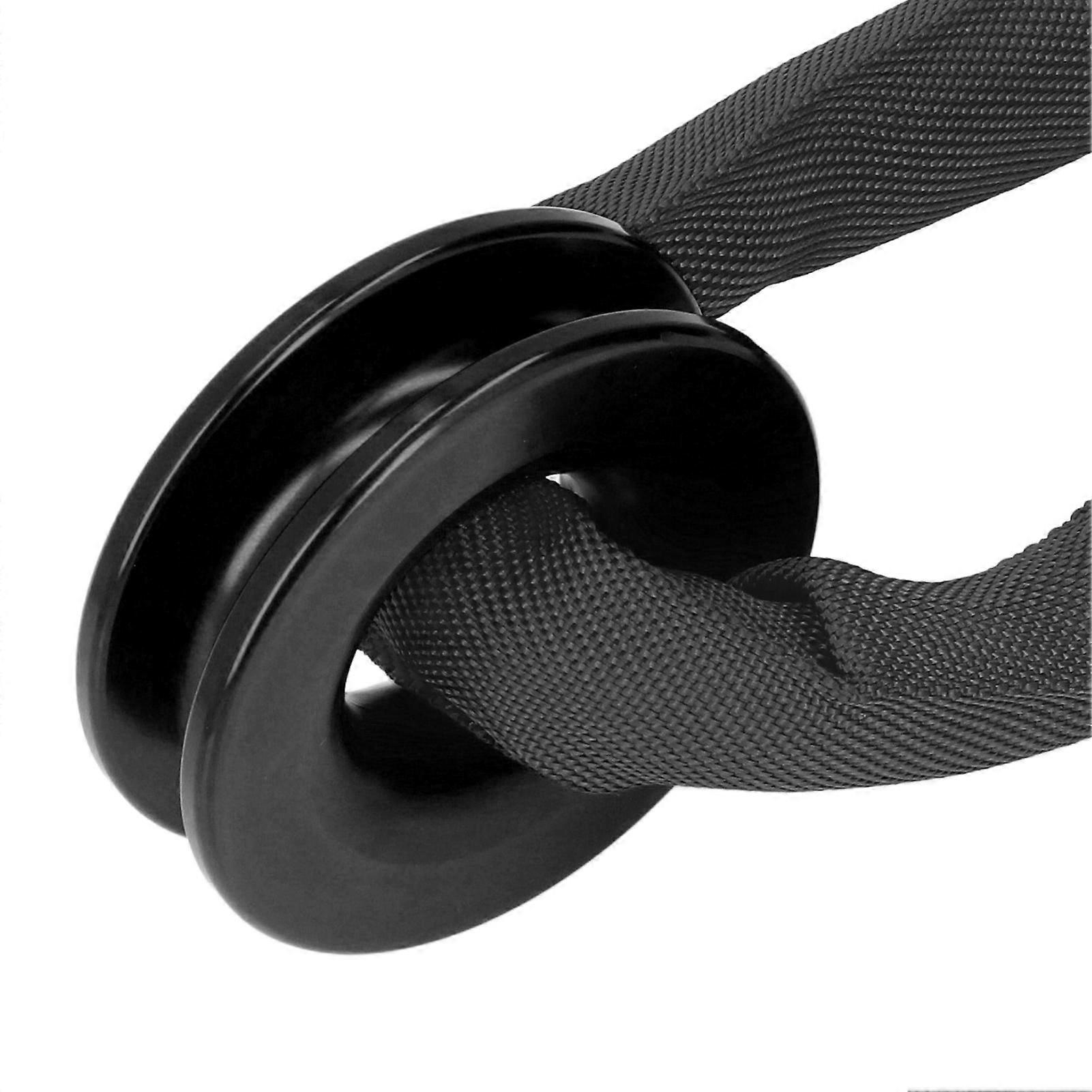 Polyester Winch Rope Protective Sleeve Black Universal for 5cm/1.97in Width Cable Line