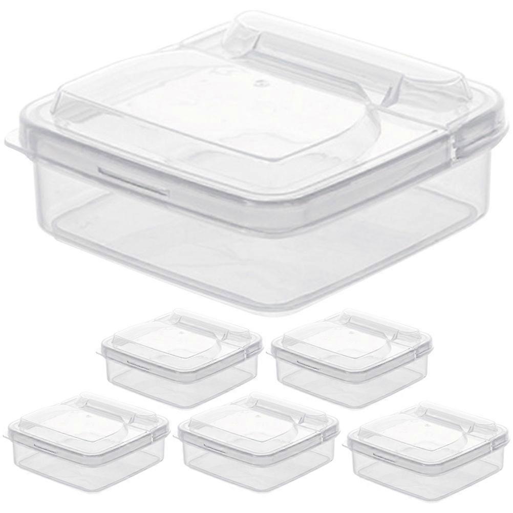 Sliced Cheese Container for Fridge PP Reusable for Daily Use 10X10X4CM 6Pcs
