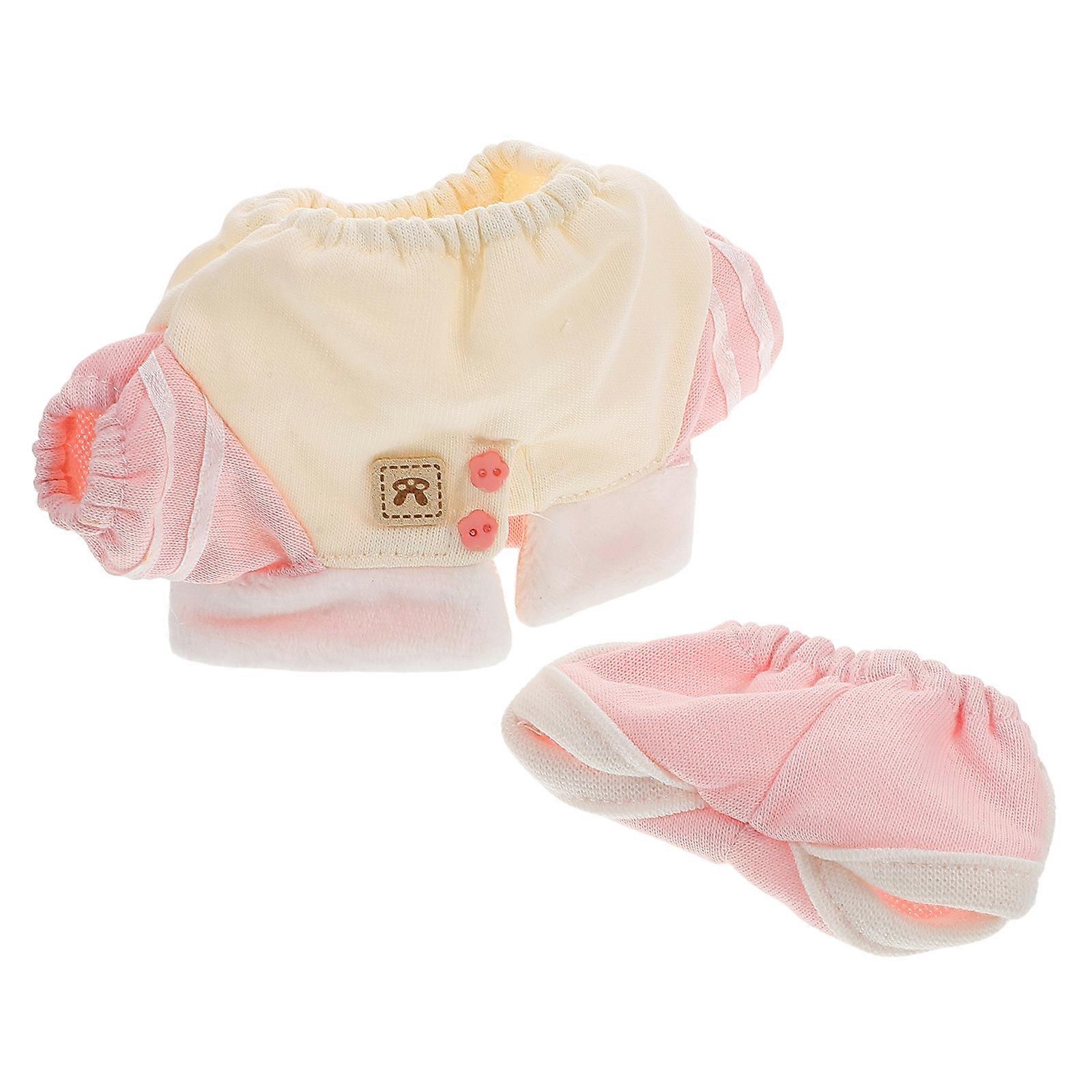 Fashionable Doll Clothing Kit with Sweatshirt and Pants for Stuffed Animals, Easy Wear Interchangeable Outfits for Collectors