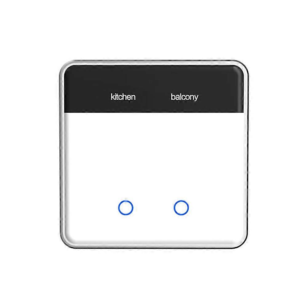 Tuya Zigbee DIY Name Switch 2 Gang Smart Touchscreen Light Switch EU Type Works with Alexa Google Home Voice Control