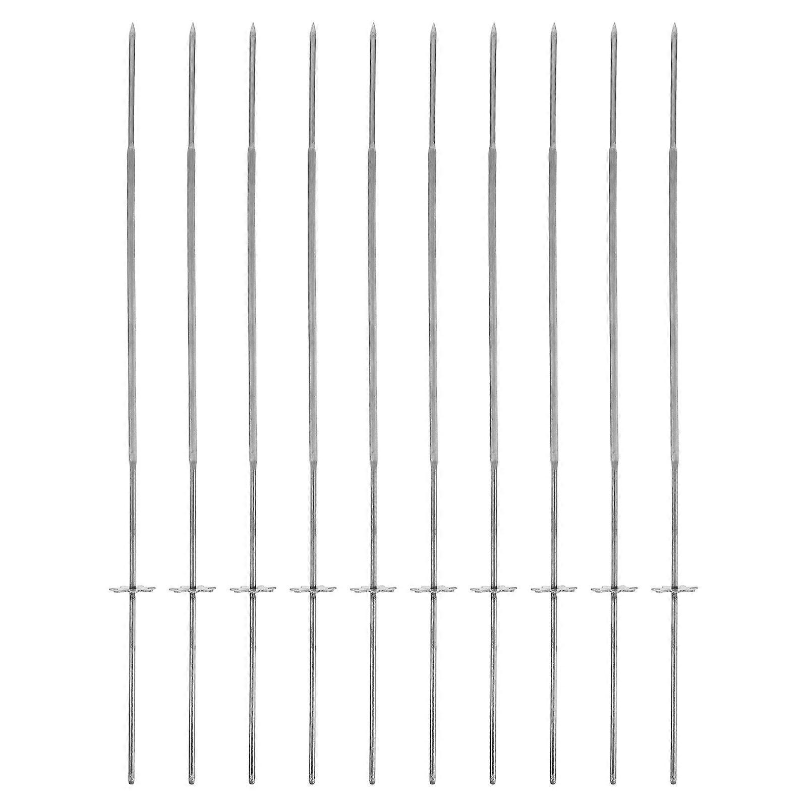 Reusable Stainless Steel BBQ Skewers for Grilling and Outdoor Activities 10pcs