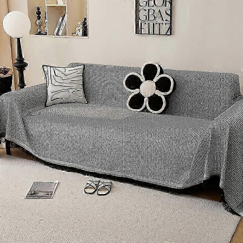 منشفة أريكة غطاء كامل القماش القطن التخييم بطانية أريكة وسادة منشفة أربعة مواسم عالمية حزمة كاملة غطاء أريكة