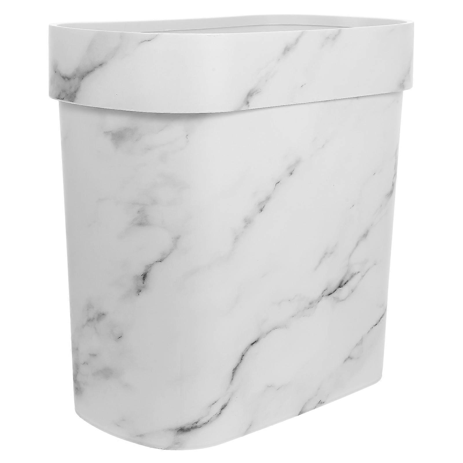 Bathroom Trash Cans Plastic Trash Can Elegant Design Spacesaving 31.50X30.80X18.20CM 1Pack