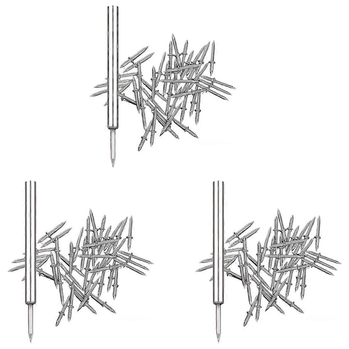 100Pcs Double-Head Skirting Thread Seamless Nail, Seamless Nail