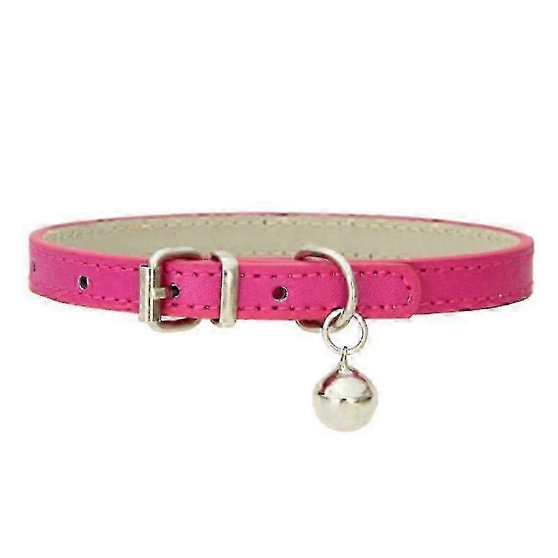 Leather Cat Collar with Bell for Small Cats and Kittens, Adjustable and Comfortable for Boy or Girl Pets