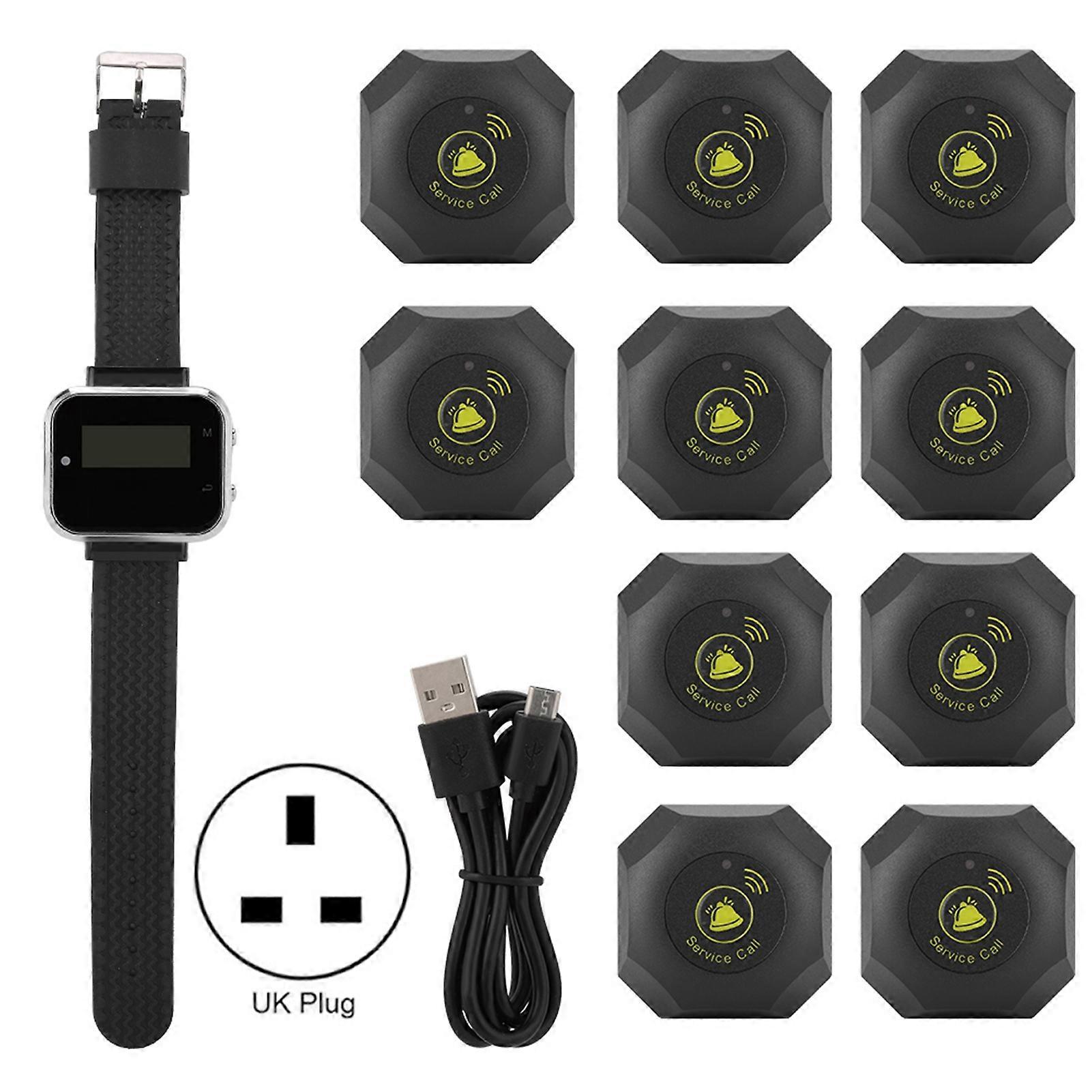 Wrist Watch Pager Receiver Wireless Smart Calling Button for Catering Waiter