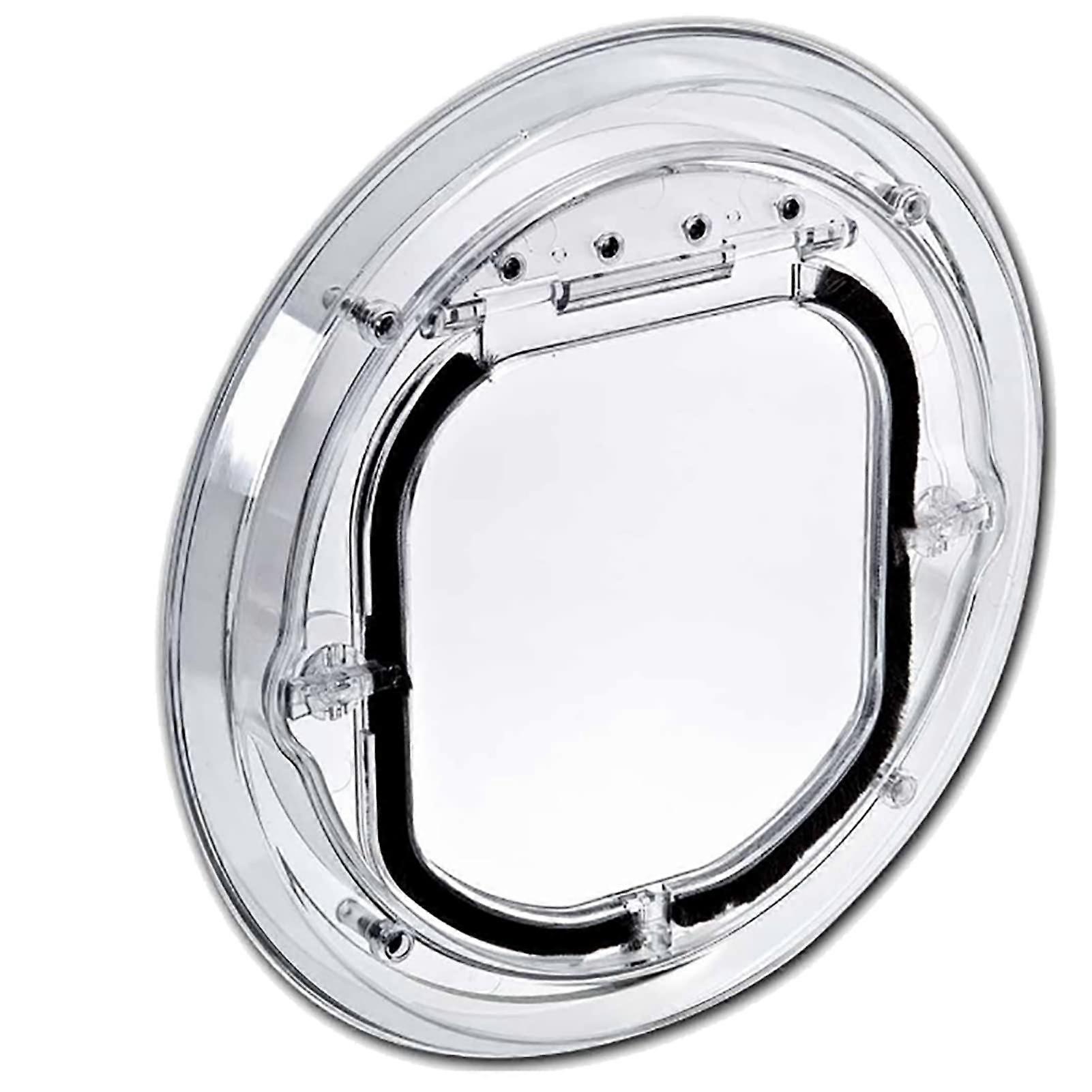 Clear Cat Door, Cat Door, Outdoor Pet Door with Magnetic Flap and 4 Way Lock, Easy Installation, Cat Flap