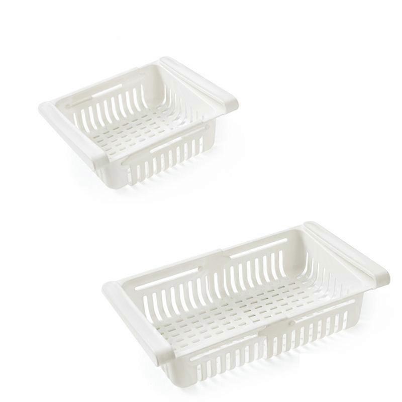 Fridge Drawer Organizer Retractable Multifunction Space Saving Refrigerator Storage Box