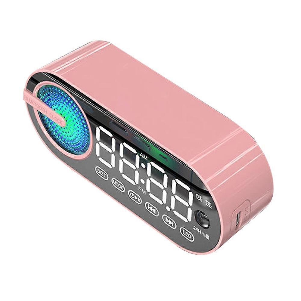RBT-G30 Desktop Clock Speaker, Spec: Voice Version (Pink) Voice Version (Pink)