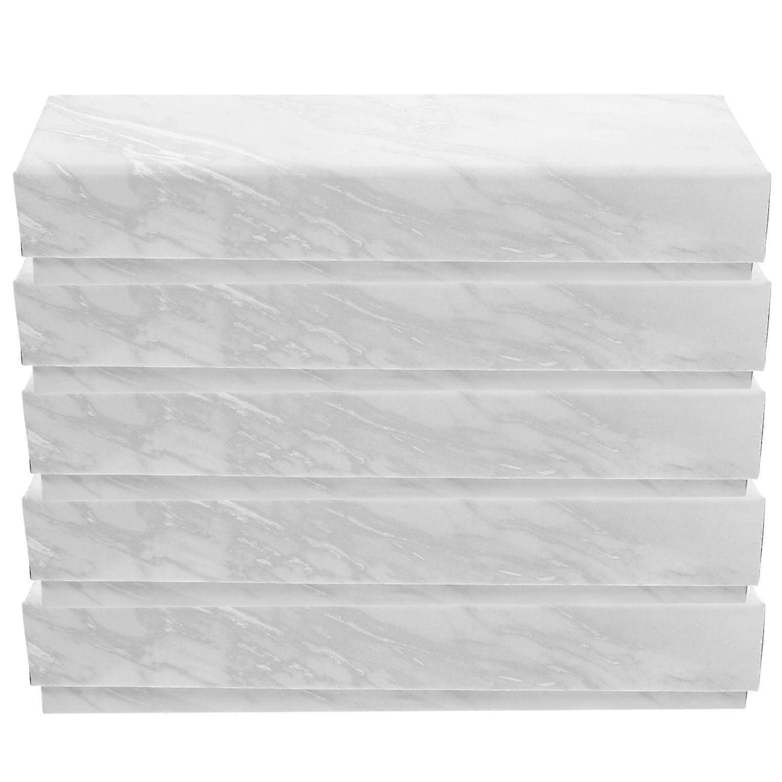 5PCS Fountain Pen Boxes, Marble Design Storage Containers for Pencils & Ballpoint Pens, Lightweight Paper Organizer for DIY Presentation & Display