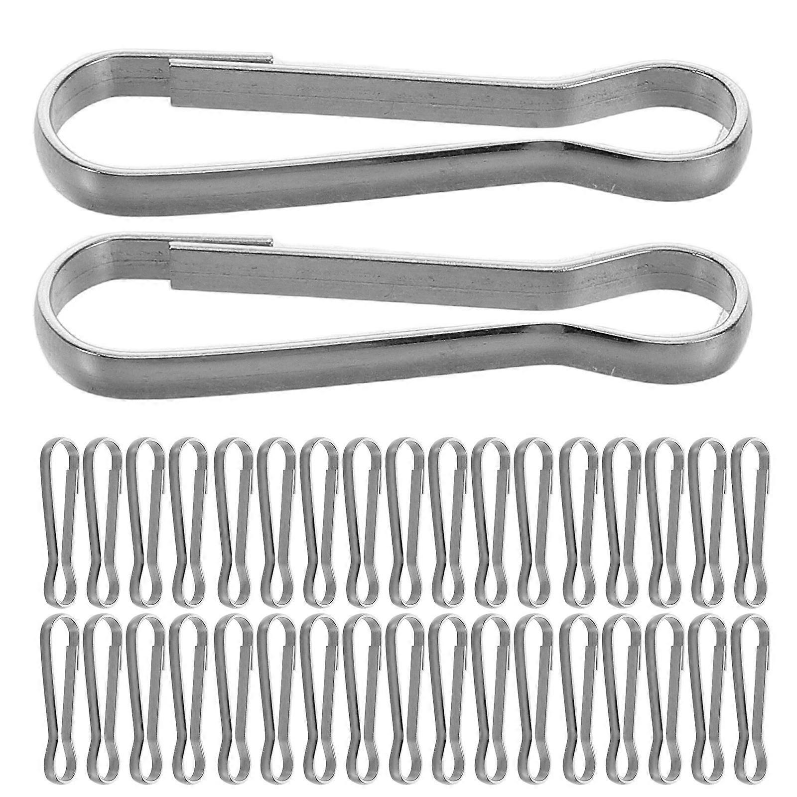 Stainless Steel Spring Snap Hooks Durable Metal Clips for Keychains, ID Cards, Shower Curtains, Crafts & Heavy Duty Clamping Projects