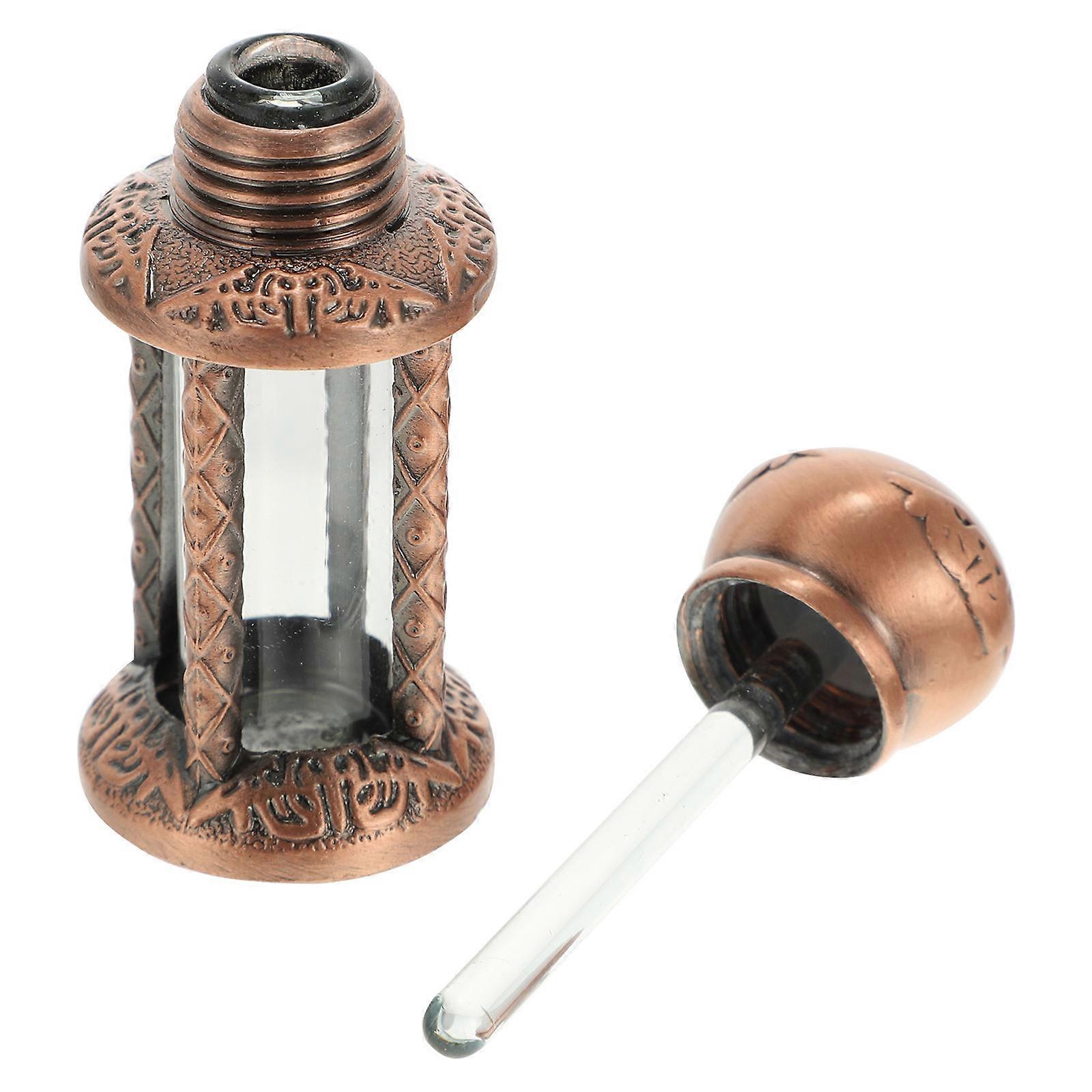 Masteelf 3ml Retro Perfume Bottle Empty Refillable Essential Oil Glass Bottle for Decoration