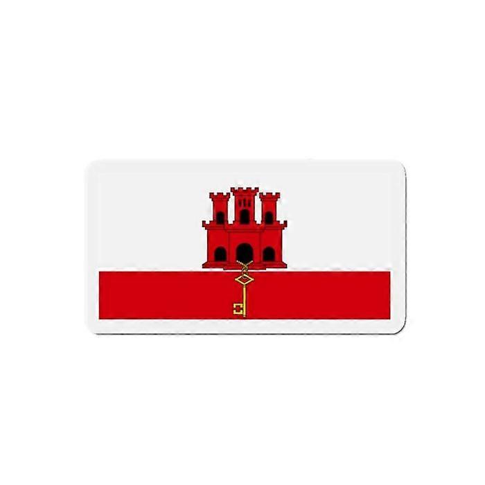 Gibraltar Flag Magnet - Multicolored - 10 cm - 50 pieces - Synthetic resin - Mixed