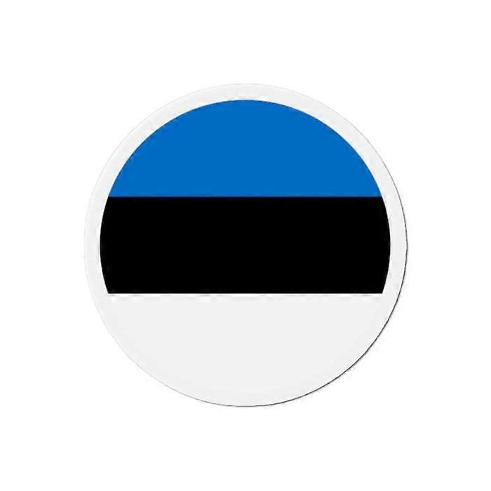 Round Magnet Estonia Flag - Multicolored - 7 cm - 50 pieces - Synthetic resin - Mixed