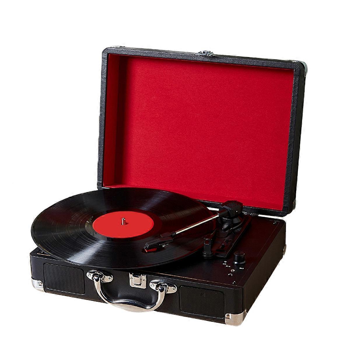 Portable Retro Classic Vinyl Record Player USB Bluetooth Speaker Portable Vinyl Phonograph PC Record