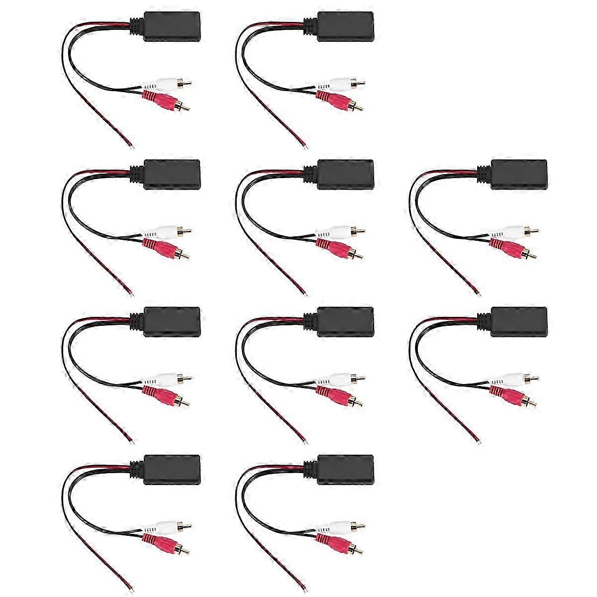 10Pcs Car Universal Wireless Bluetooth Module Music Adapter Rca Aux Audio CableEdition 0711