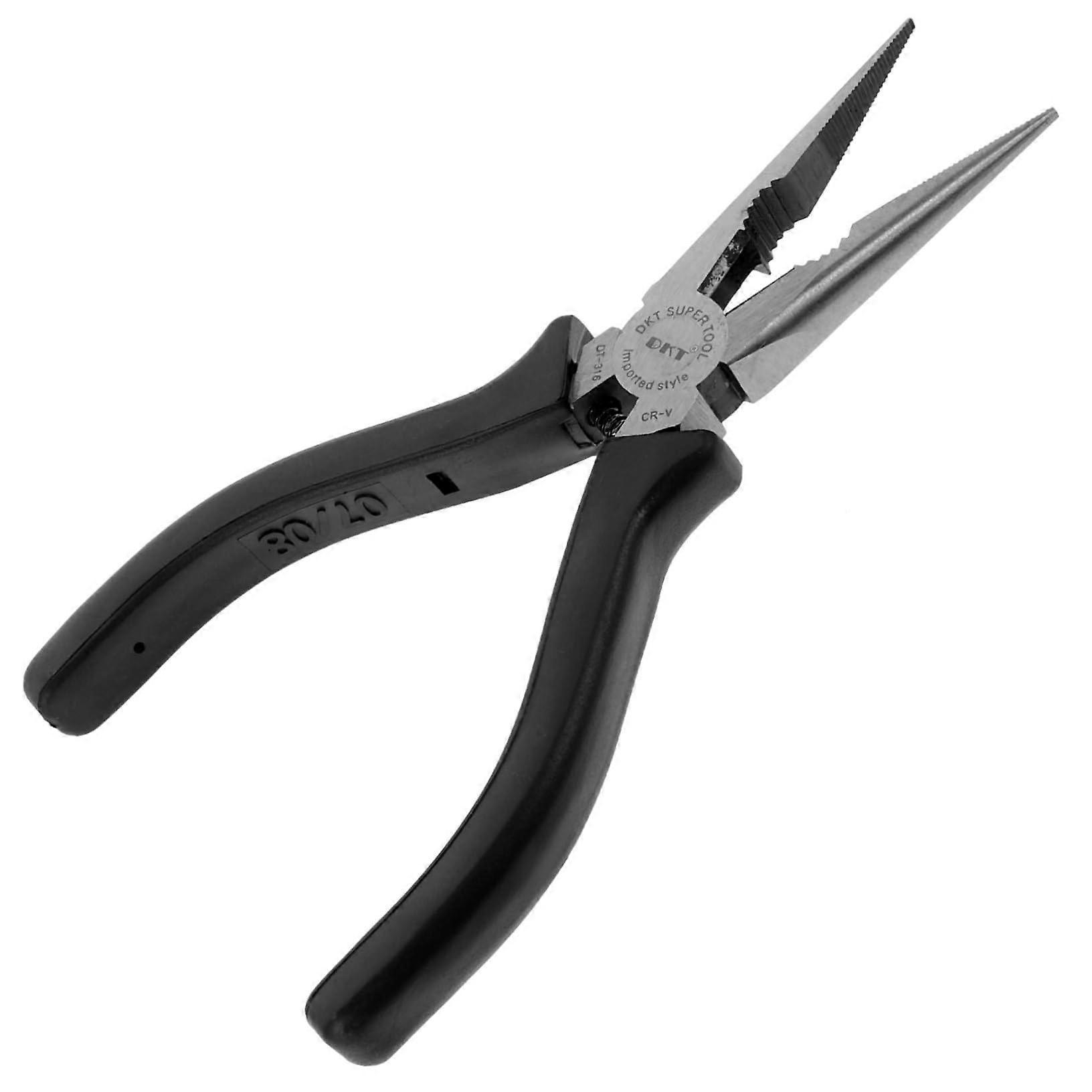 316 Long Nose Pliers Precision Tool Electrician  Wire Stripper Bolt Cutter Lightweight Design Random Color