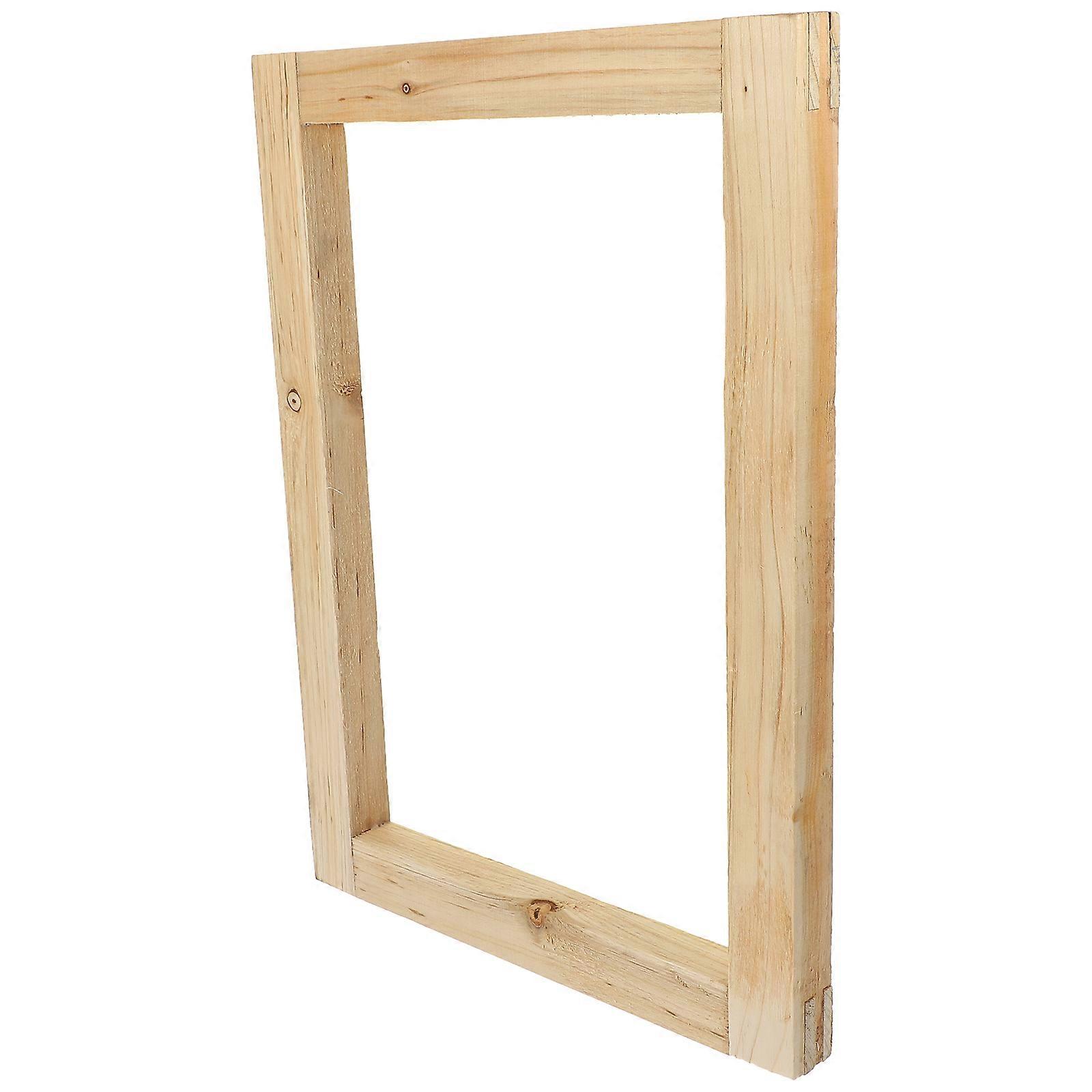 Reusable Screen Printing Frame for DIY at Home Khaki Wood 7.8x10.2 Inches