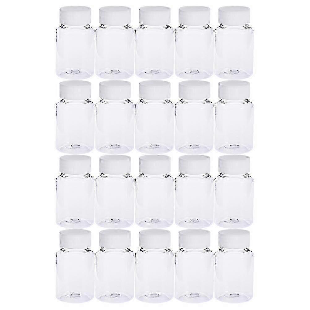 20Pcs 80ml PET Plastic Empty Bottles - Transparent Containers for Solid & Liquid Storage, Ideal for Crafting & Organization (7.5x4.5cm)