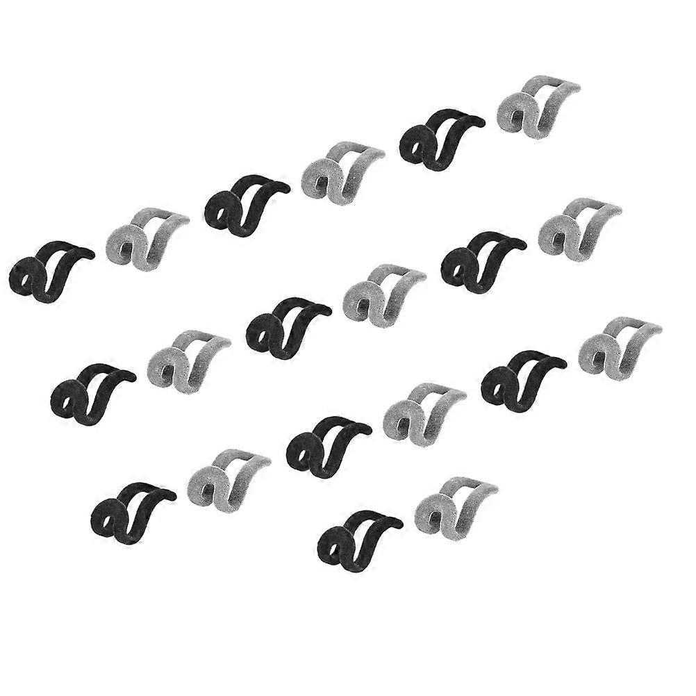 20Pcs Flocking Hanger Hook Mini Plastic Coat Hanger Hooks