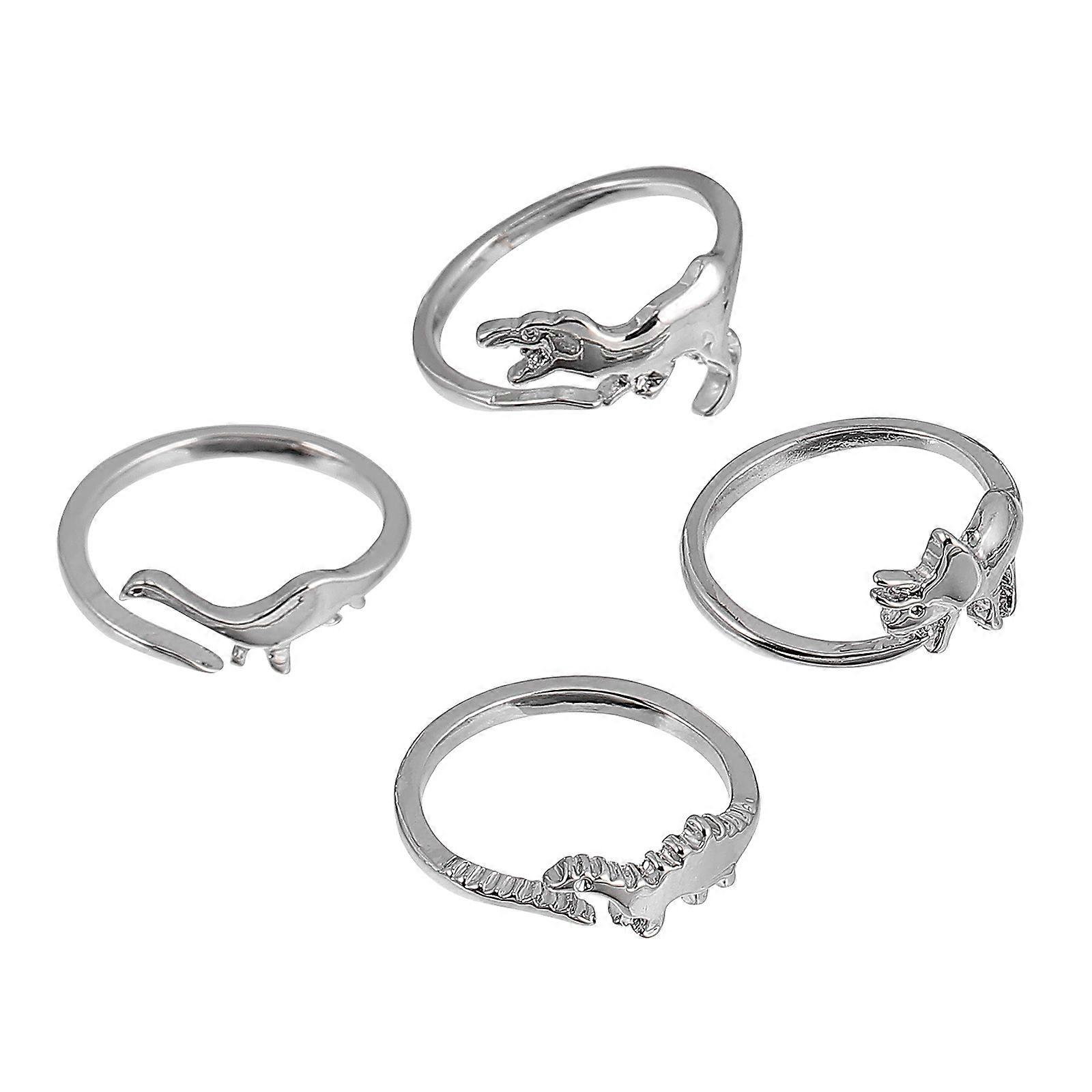 Here's a refined and engaging product description based on your input:
**8PCS Adjustable Retro Punk Alloy Open Animal Rings for Men – Unique
