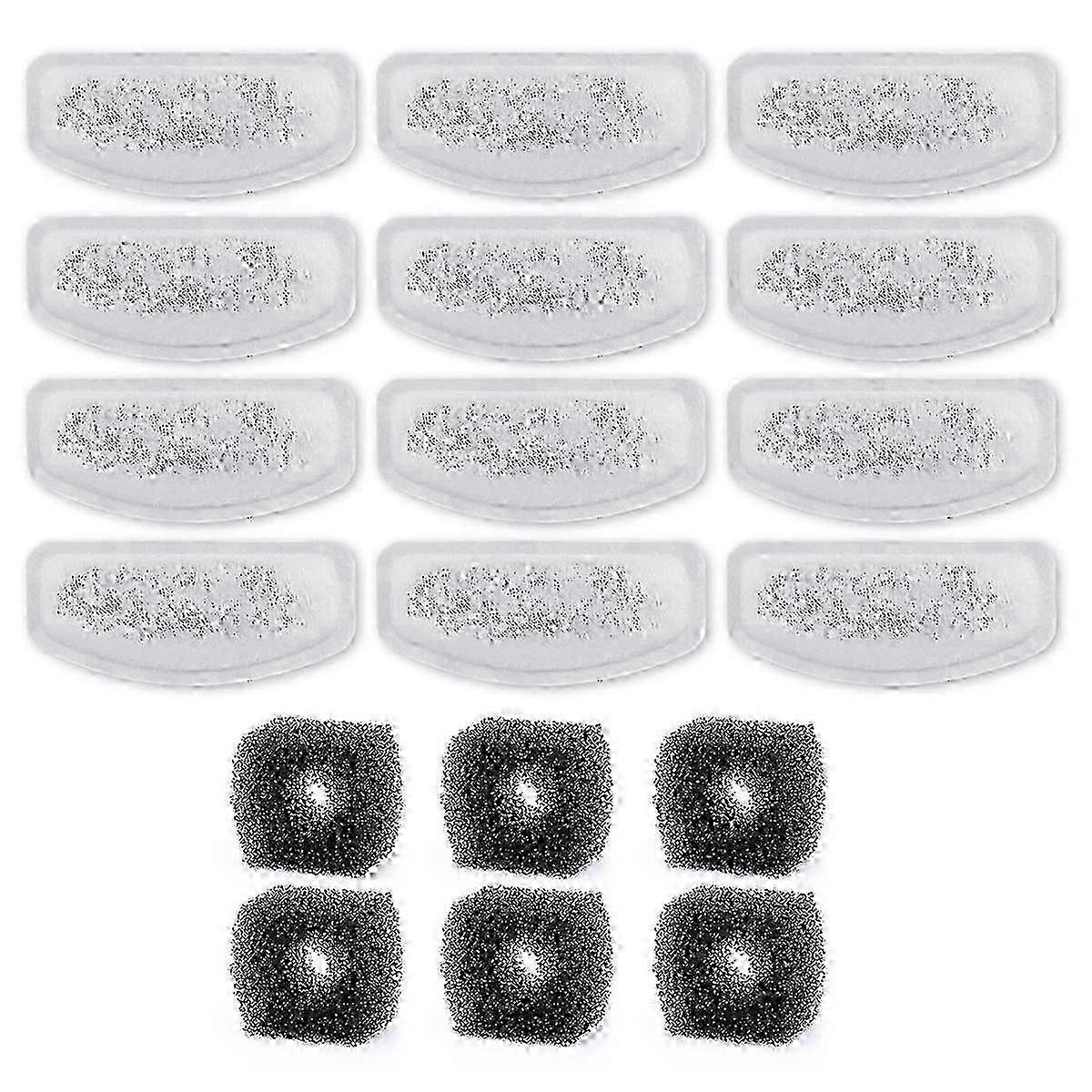 12PCS Replacement Carbon Filters for D60/D30 Automatic Pet Fountain - Cat Water Fountain Filters for 67oz/2L Capacity