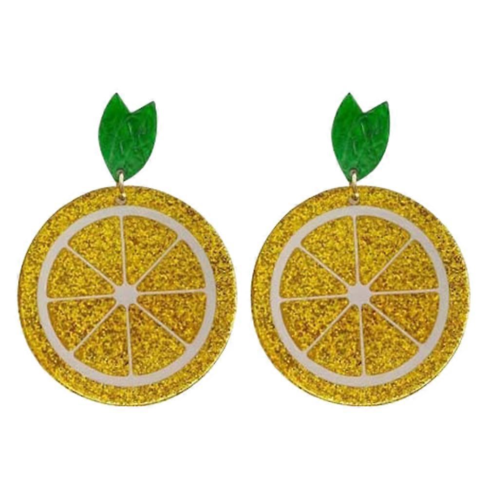 Lemon Dangle Earrings with Creative Design for Decor Acrylic Multi 1 Pair