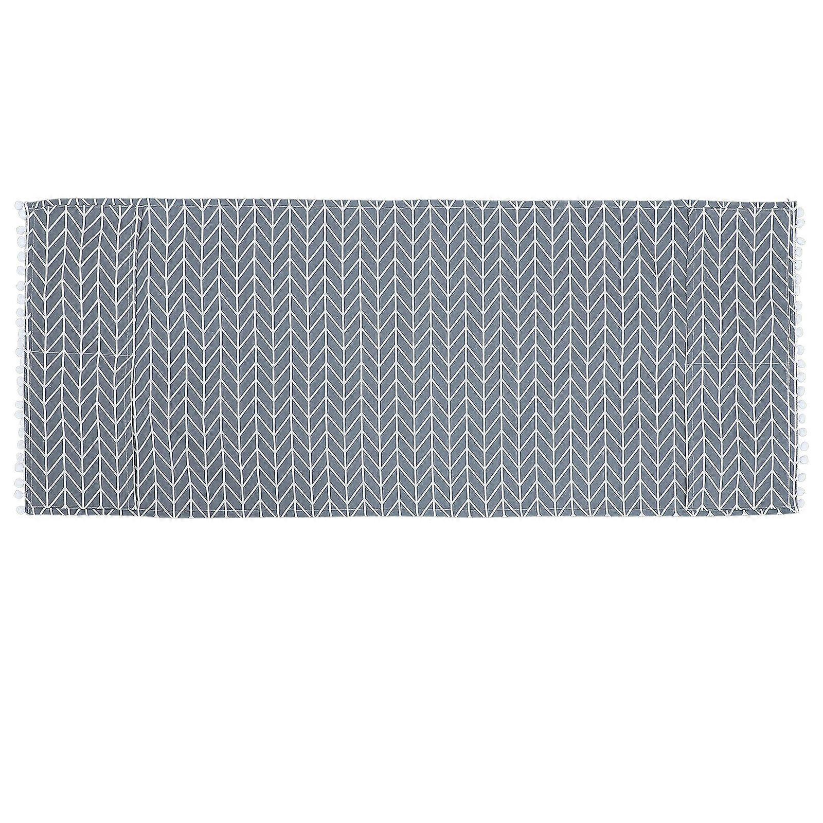 Durable Washing Machine Cover with Side Storage Pockets Decorative Grey Arrow Design