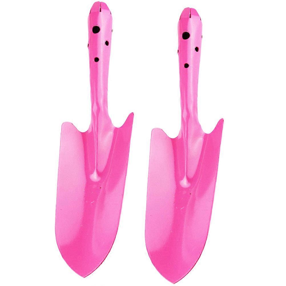 Outdoor Garden Tool Durable Soil Spatula Pink 27.50x7.50x6.00cm Transplanting 2Pcs